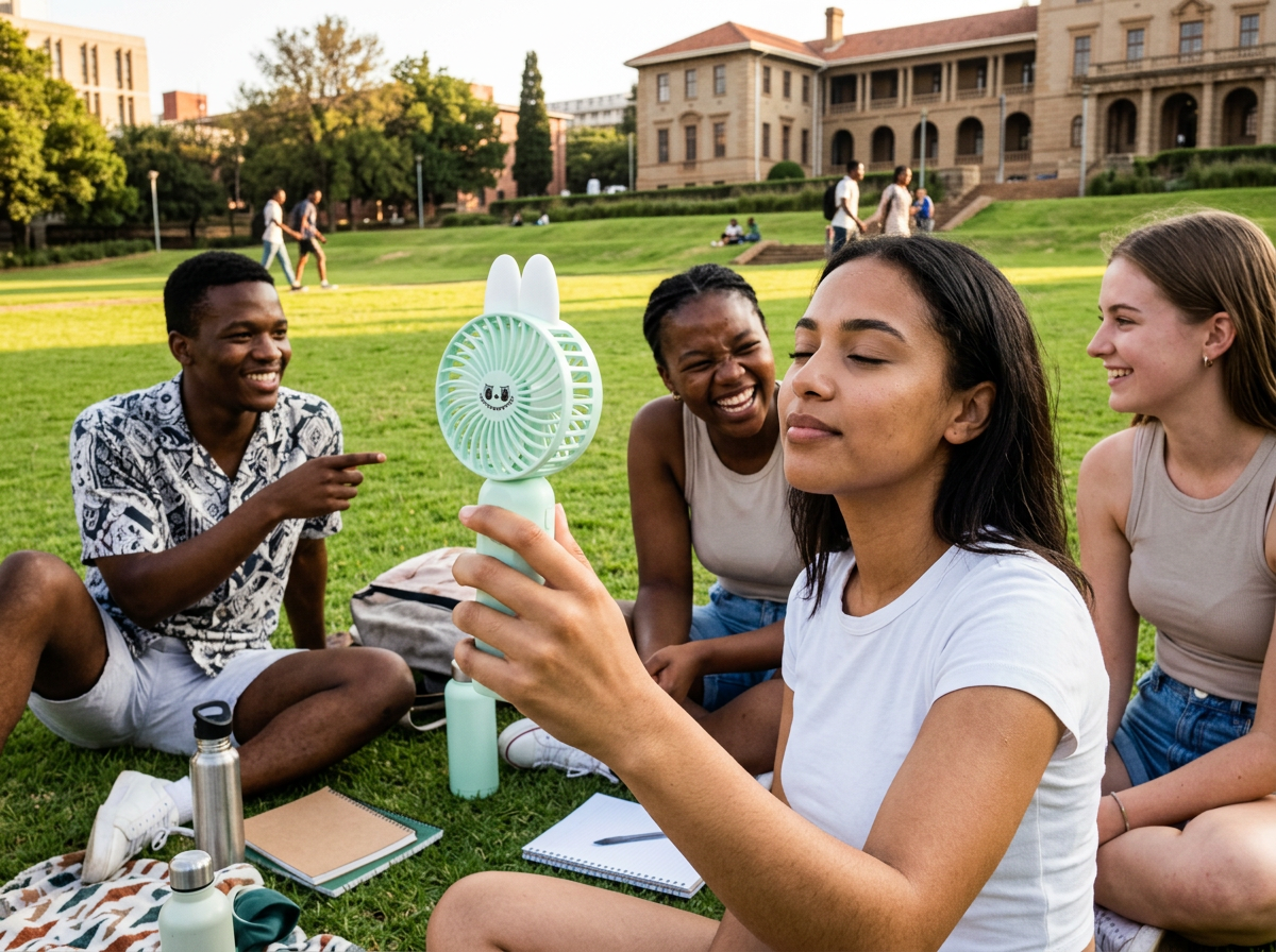 SMASHED Portable Handheld Fan – USB-C Rechargeable, 8-Hour Battery